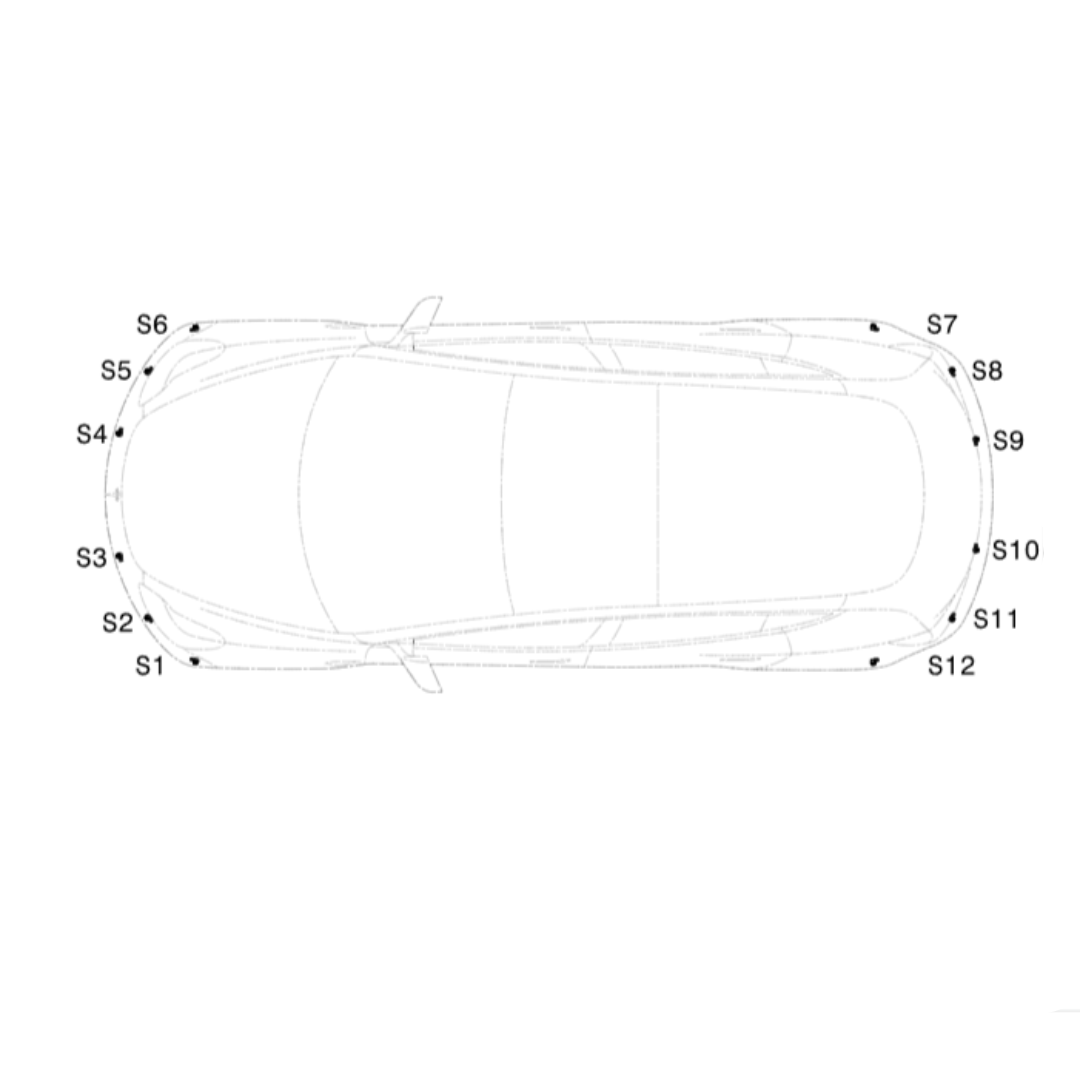 TEV-1127502-L For Tesla Model 3 Y S X Park Assist Sensor OEM Quality (S1,S6,S7,S12)